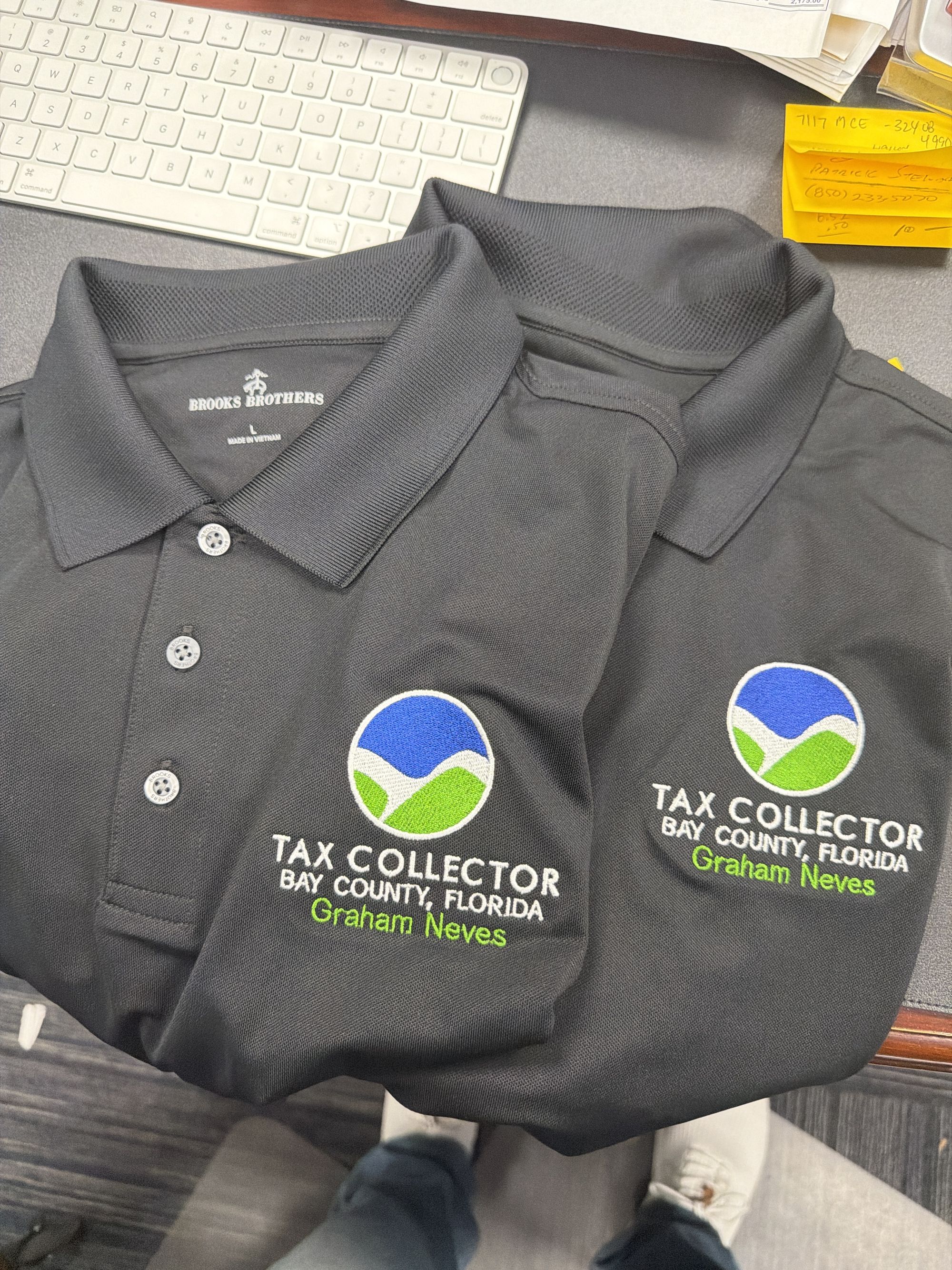 Tax Collector embroidered polos